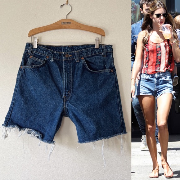 Vintage Levi’s 505 cut off denim jean‎ shorts size 32” - Picture 1 of 8